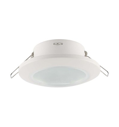 GU10 Einbaustrahler - Rund, weiß, IP44, PC-Kunststoff, Loch: Ø7 cm, Maße: Ø9,2 cm