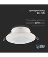 GU10 Einbaustrahler - Rund, weiß, IP44, PC-Kunststoff, Loch: Ø7 cm, Maße: Ø9,2 cm