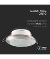GU10 Einbaustrahler - Satin Nickel, rund, IP44, Loch: Ø7,0 cm, Maße: Ø9,2 cm