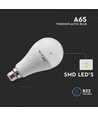 B22 15W LED Leuchtmittel - A65, Samsung LED Chip, ersetzt 100W, 200 Grad, weißer Kunststoff
