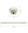 Spectrum Gigant 38W LED Leuchte - 120cm, 174lm/W, IP65 wasserdicht, durchverdrahtet, 230V