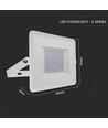 100W Flutlichtstrahler - 6500K, weißes Gehäuse, Arbeitsleuchte