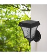 2W Solara LED Wandleuchte mit Solarzelle - IP65, 3000K+6000K, schwarz, inkl. Batterie
