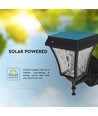 2W Solara LED Wandleuchte mit Solarzelle - IP65, 3000K+6000K, schwarz, inkl. Batterie