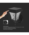 2W Solara LED Wandleuchte mit Solarzelle - IP65, 3000K+6000K, schwarz, inkl. Batterie