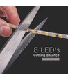 5m 9W/m LED-Streifen, 128 LEDs pro Meter - 24V, IP20, 3000K, 127lm/W
