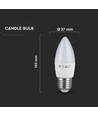 4,5W Kerzenlampe E27 - LED, 4000K