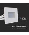 50W Flutlichtstrahler - 6500K, weißes Gehäuse, Arbeitsleuchte