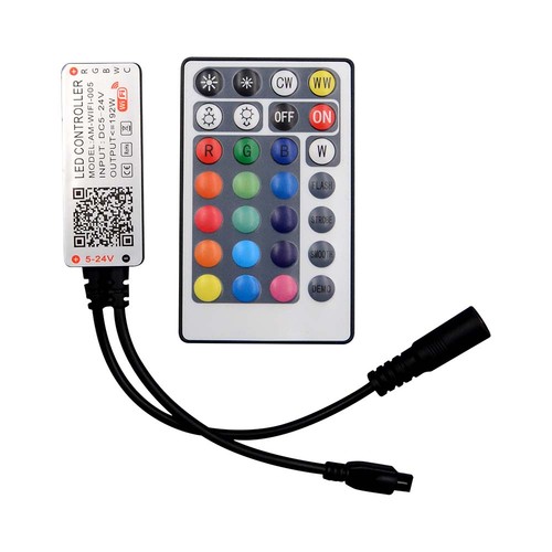 WiFi RGB+CCT LED Controller - 12V/24V, 5 Kanäle, inkl. Fernbedienung, kompatibel mit Google Home
