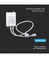 Infrarot Controller mit Fernbedienung für CCT/RGB - 12V-24V, 6A, 24 Tasten, für 3-in-1 LED Strips