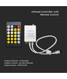 Infrarot Controller mit Fernbedienung für CCT/RGB - 12V-24V, 6A, 24 Tasten, für 3-in-1 LED Strips