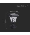 LED Solar-Standlampe - CCT 3in1, Matt Schwarzes Gehäuse