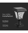 LED Solar-Standlampe - CCT 3in1, Matt Schwarzes Gehäuse