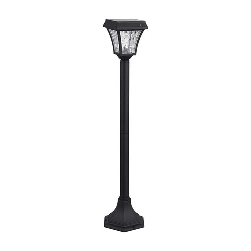 2W LED Solar Gartenlampe mit Erdspieß - Schwarz, 3-in-1 CCT, Bewegungssensor, IP65, Höhe 93cm, Aluminium