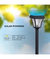 2W LED Solar Gartenlampe mit Erdspieß - Schwarz, 3-in-1 CCT, Bewegungssensor, IP65, Höhe 93cm, Aluminium