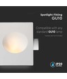 GU10 Gips Einbaustrahler - Rund, weiß, ohne Leuchtmittel, für Einbau