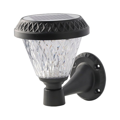0,8W Solara LED Wandleuchte mit Sensor und Solar - CCT, RF Fernbedienung, IP44, schwarz, 16x23 cm
