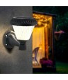 0,8W Solara LED Wandleuchte mit Sensor und Solar - CCT, RF Fernbedienung, IP44, schwarz, 16x23 cm