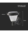 0,8W Solara LED Wandleuchte mit Sensor und Solar - CCT, RF Fernbedienung, IP44, schwarz, 16x23 cm