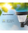 0,8W Solara LED Wandleuchte mit Sensor und Solar - CCT, RF Fernbedienung, IP44, schwarz, 16x23 cm