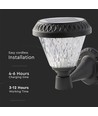 0,8W Solara LED Wandleuchte mit Sensor und Solar - CCT, RF Fernbedienung, IP44, schwarz, 16x23 cm