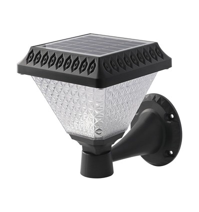 0,8W Solara LED Wandleuchte mit Solar und Fernbedienung - CCT, IP44, schwarz, inkl. Sensor