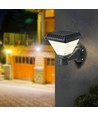 0,8W Solara LED Wandleuchte mit Solar und Fernbedienung - CCT, IP44, schwarz, inkl. Sensor