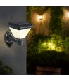 0,8W Solara LED Wandleuchte mit Solar und Fernbedienung - CCT, IP44, schwarz, inkl. Sensor