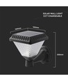 0,8W Solara LED Wandleuchte mit Solar und Fernbedienung - CCT, IP44, schwarz, inkl. Sensor