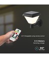 0,8W Solara LED Wandleuchte mit Solar und Fernbedienung - CCT, IP44, schwarz, inkl. Sensor