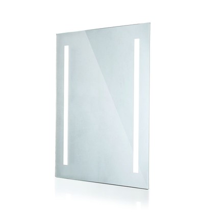 35W LED Spiegel mit Beleuchtung, 70x50cm - Rechteckig, Chrom-Finish, 6400K, weißer Rand
