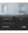42W Spiegellicht Chrom - LED, Rechteck, 6400K, 800x600mm