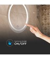 60cm 25W runder LED Spiegel mit Touch - CCT, IP44, beschlagfrei, 3-in-1 Lichtfarbe
