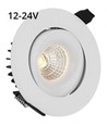 9W Ø11,5cm Einbaustrahler RA90 - 12V-24V, Lochausschnitt: Ø9,5 cm, Maße: Ø11,5 cm, weißer Rand