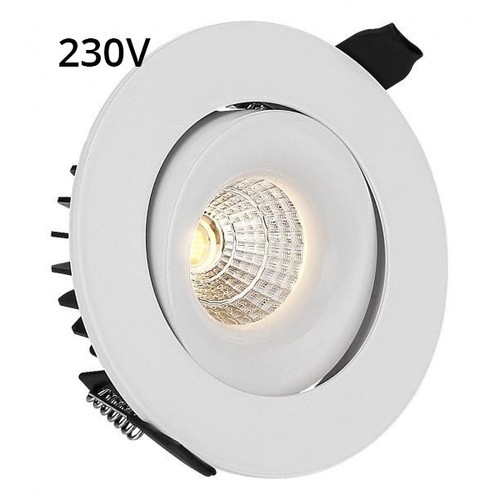9W Ø11,5cm Einbaustrahler dimmbar RA90 - Ausschnitt: Ø9,5 cm, Maße: Ø11,5 cm, Weißer Rand