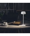 2W wiederaufladbare LED Tischleuchte, weiß - IP54, Touch dimmbar, 5V, warmweiß, bis zu 10 Stunden Akku