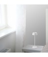 2W wiederaufladbare LED Tischleuchte, weiß - IP54, Touch dimmbar, 5V, warmweiß, bis zu 10 Stunden Akku