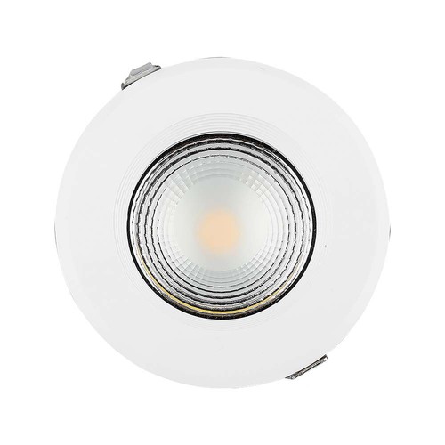 30W Ø22cm LED Einbaupanel - 120lm/W, kaltweiß, Ausschnitt: Ø20,7 cm, Maße: Ø22 cm, weißer Rand