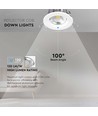 30W Ø22cm LED Einbaupanel - 120lm/W, kaltweiß, Ausschnitt: Ø20,7 cm, Maße: Ø22 cm, weißer Rand