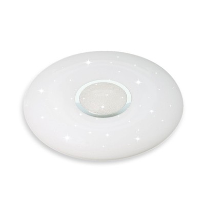 60W Designer Deckenleuchte mit Fernbedienung - 150lm/W, CCT, dimmbar, Sternenhimmel, runde Abdeckung