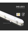 120cm 36W wasserdichte komplette LED Wannenleuchte mit Notlicht - Samsung LED Chip, 120lm/W, IP65, 4000K, 3 Stunden Akkubetrieb