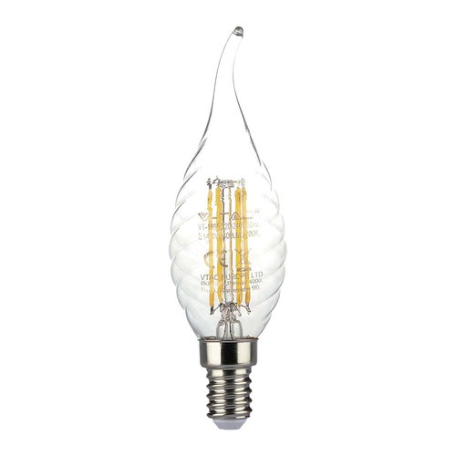 E14 4W LED Filament Windstoßkerze - 3000K, warmweiß, ersetzt 35W