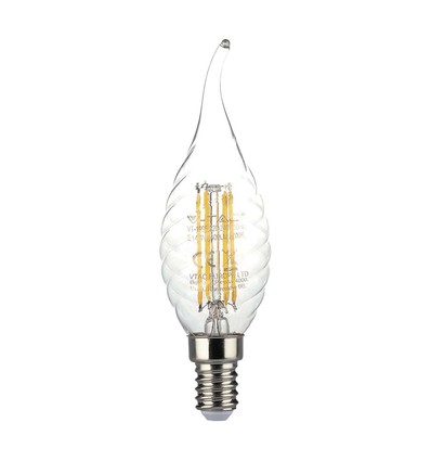 E14 4W LED Filament Windstoßkerze - 3000K, warmweiß, ersetzt 35W