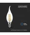 E14 4W LED Filament Windstoßkerze - 3000K, warmweiß, ersetzt 35W