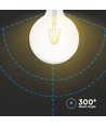 E27 10W LED Filament Globe Birne - G125, 1055lm, Klarglas, 125x173mm