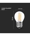E27 4W LED Tropfenlampe - G45, Filament, 400lm, 6500K, kaltweiß
