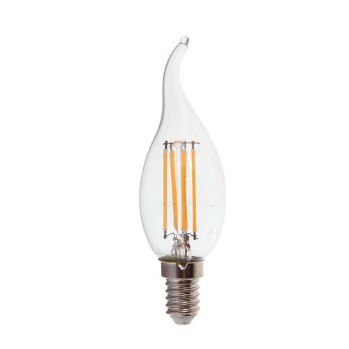 E14 4W LED Filament Kerzenlampe mit Windstoß - 400lm, 6500K, kaltweiß