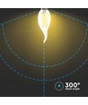 E14 4W LED Filament Kerzenlampe mit Windstoß - 400lm, 4000K, kaltweiß