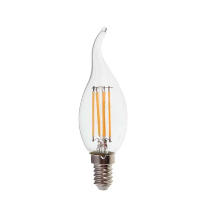 E14 4W LED Kerzenlampe mit Windstoß - Filament, 400lm, 6500K, Samsung LED chip