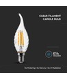 E14 4W LED Flammenbirne - Kohlefaden, Kerzenlampe mit Twist und Flammenform